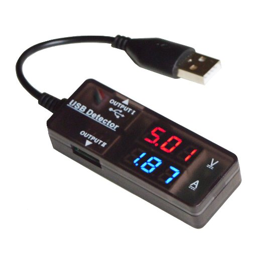 EzReal Dual Color Display Multimetro USB Detector Powermeter Voltmetro Amperometro Tester Charger